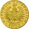 Zlatá mince 1000 Schilling Rakousko Babenberger 1976