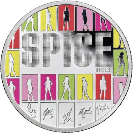 Stříbrná mince 1 Oz Music Legends Spice Girls 2026 Proof + Kolorováná