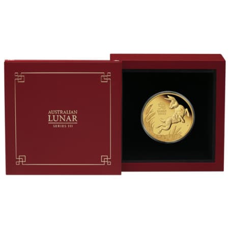 Zlatá mince 1/4 Oz Lunar Series III Year of the Rabbit 2023 Proof