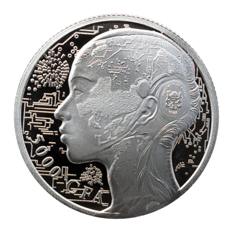 Stříbrná mince 1 Oz AI Coin - Artificial Intelligence 2023