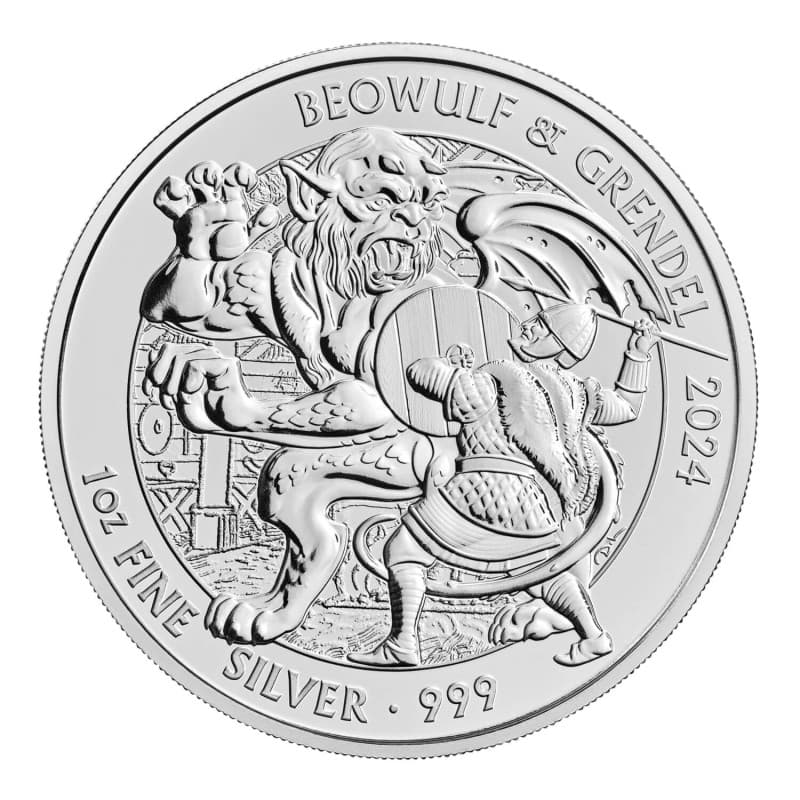 Stříbrná mince 1 Oz Mýty a legendy - Beowulf & Grendel 2024