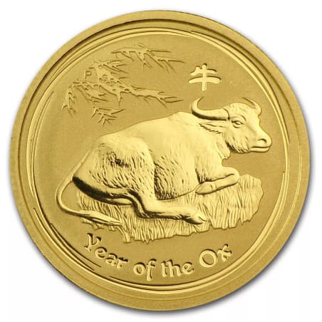 Zlatá mince 1/4 Oz Lunar Series II Year of the Ox 2009