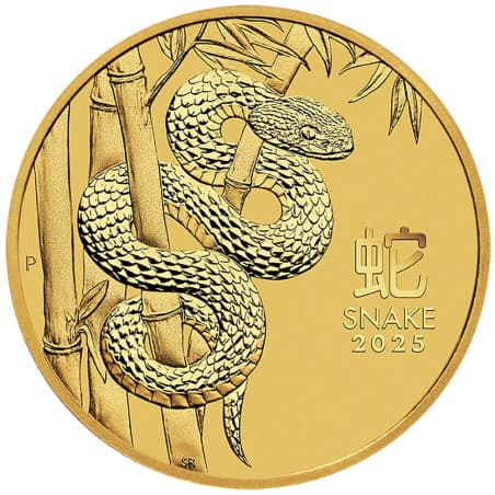 Zlatá mince 1/10 Oz Lunar Series III Year of the Snake 2025