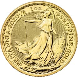 Zlatá mince 1 Oz Britannia 2020