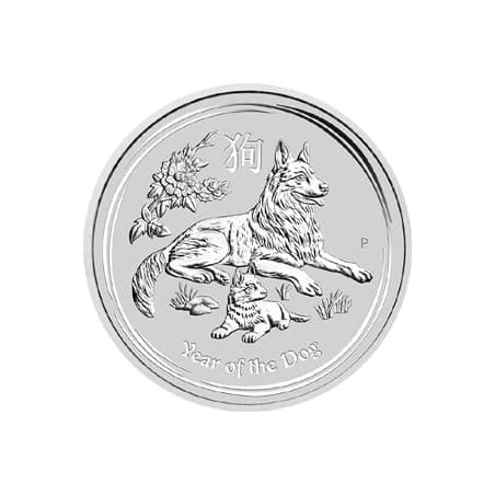 Stříbrná mince 1 Oz Lunar Series II Year of the Dog 2018