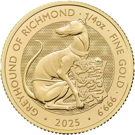 Zlatá mince 1/4 Oz The Tudor Beasts Greyhound of Richmond 2025