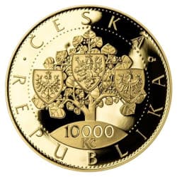 Zlatá mince 1 Oz 10 000 Kč 100. výročí vzniku Československa 2018 Proof
