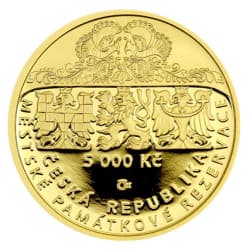 Zlatá mince 1/2 Oz 5000 Kč Městská památková rezervace Štramberk 2025 Proof