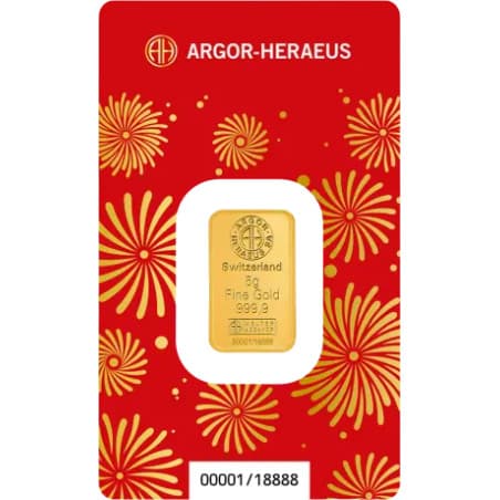 Zlatý slitek 5 g Argor Heraeus Lunar Series III Year of the Horse 2026