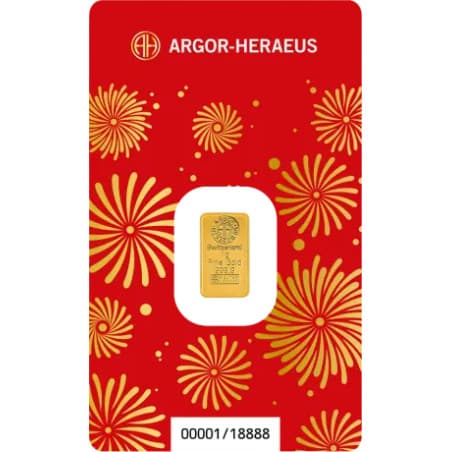 Zlatý slitek 1 g Argor Heraeus Lunar Series III Year of the Horse 2026