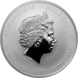 Stříbrná mince 5 Oz Lunar Series II Year of the Goat 2015