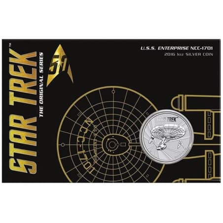 Stříbrná mince 1 Oz Star Trek U.S.S. Enterprise 2016