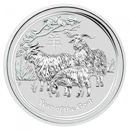 Stříbrná mince 1 Oz Lunar Series II Year of the Goat 2015