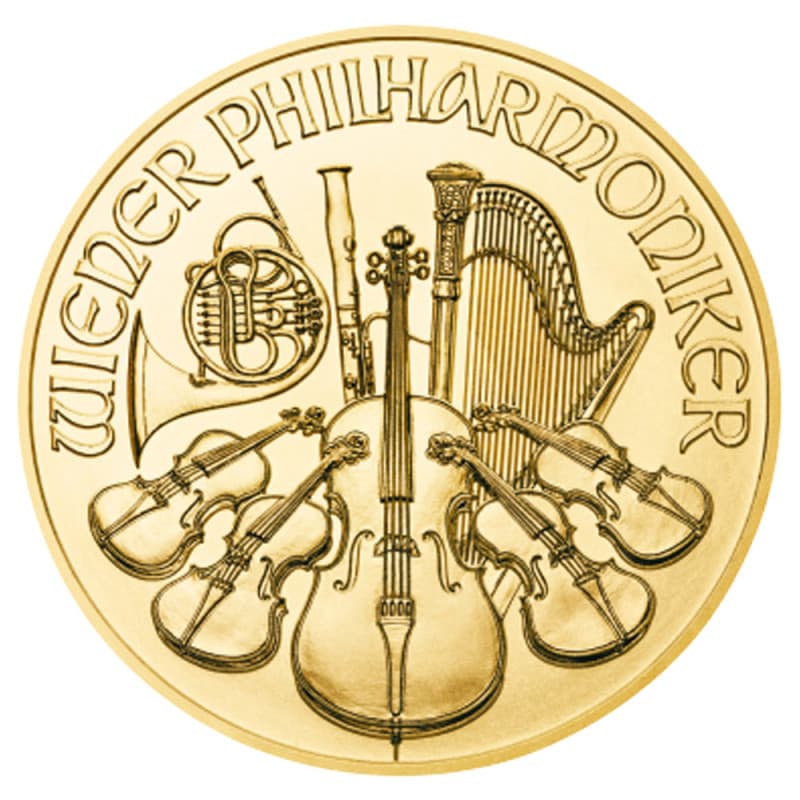 Zlatá mince 1/2 Oz Wiener Philharmoniker různé roky